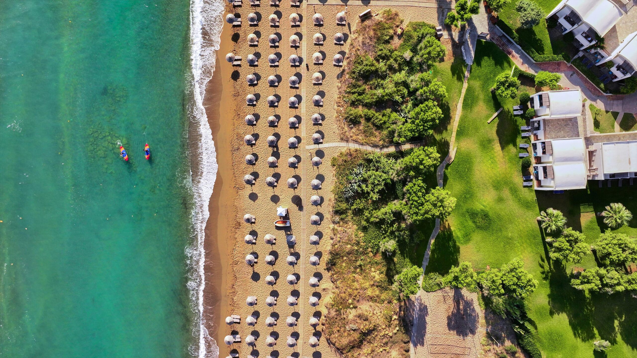 1 main photo sandy blue flag awarded beach agapi beach resort scaled