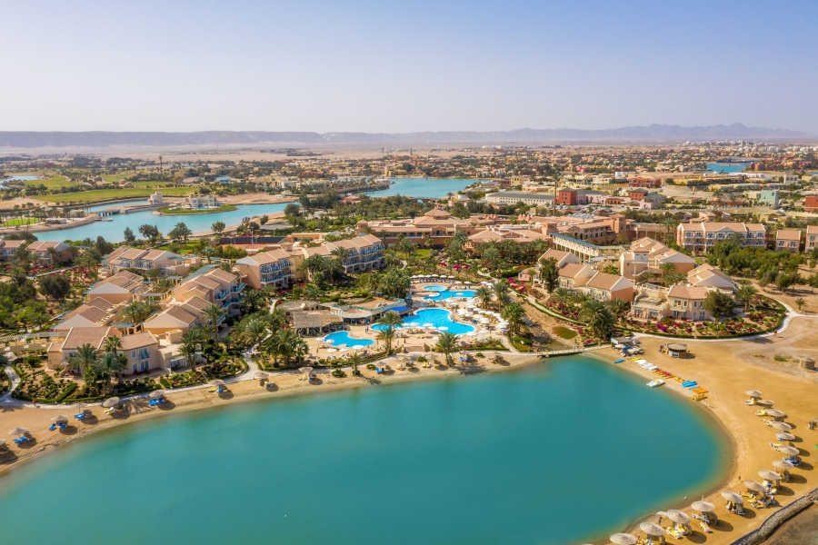 movenpick resort and spa el gouna red sea drone shot