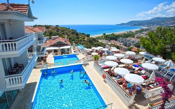 Hotel Sunny Hill Alya s panoramatickým výhledem na moře v Alany