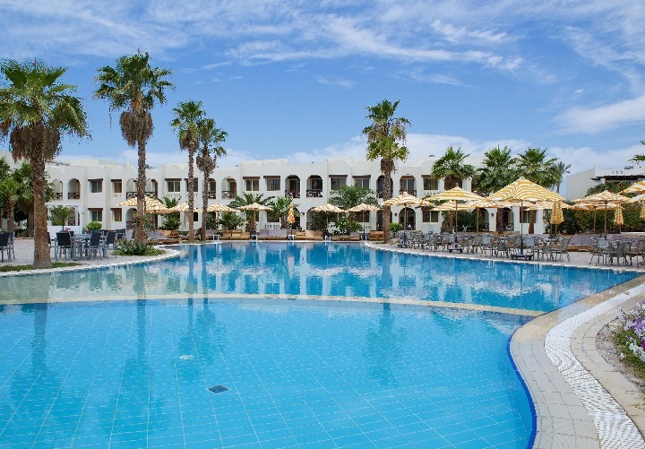 Amphoras Aqua Resort s bazény a palmami v Sharm El Sheikh