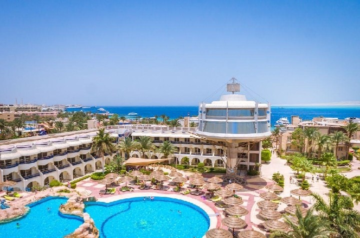 Seagull Resort u písčité pláže v Hurghadě