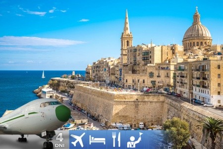Letecký zájezd na Maltu s ubytováním a polopenzí