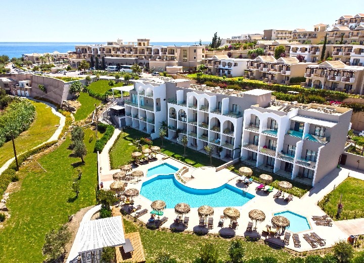 Hotel Lindos Breeze Beach na pláži na ostrově Rhodos