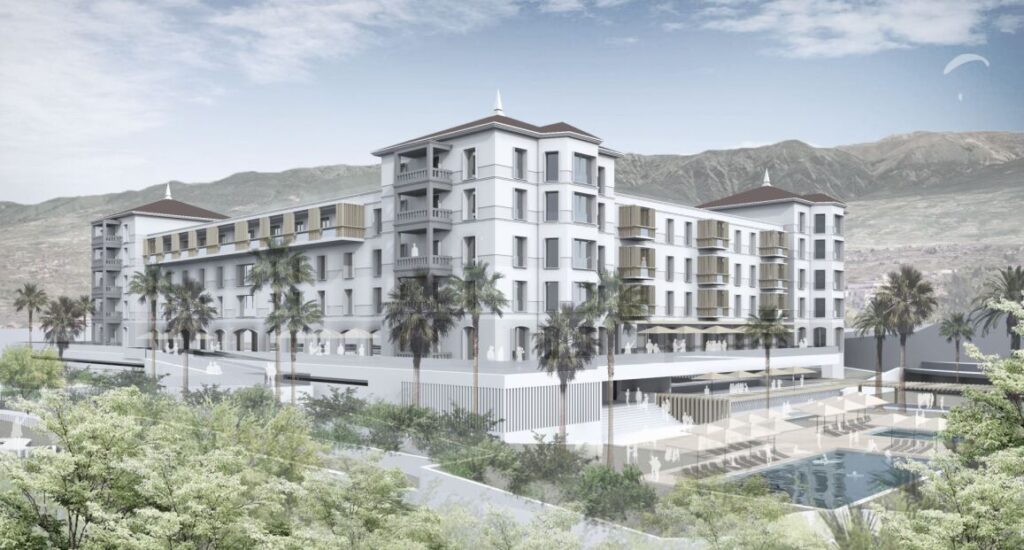 Gran Hotel Taoro v parku Taoro v Puerto de la Cruz