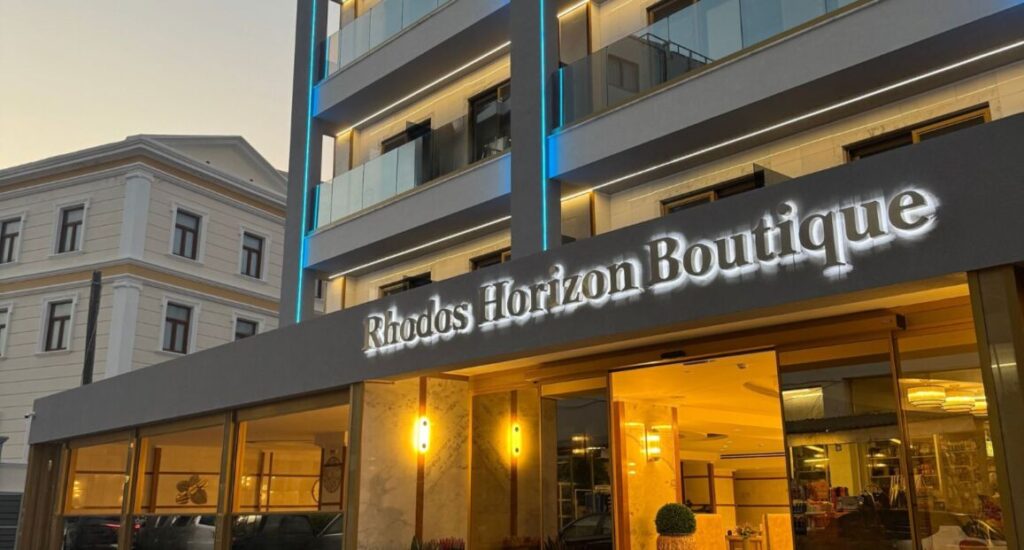 Hotel Rhodos Horizon Boutique blízko pláže na ostrově Rhodos.