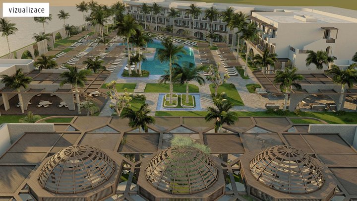 Jaz Viva Casa Maza, moderní resort u pláže v Almaza Bay