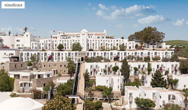 Baska Resort Bodrum hotel s výhledem na Egejské moře